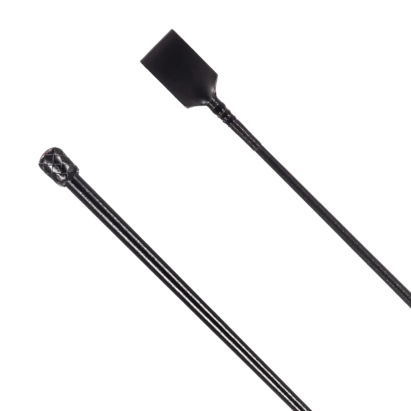 Country Direct Plain Leather Riding Whip Black 66cm-1